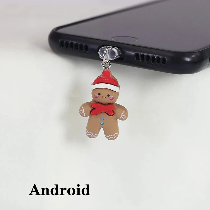 Christmas Cookie Man Dust Plug for iPhone Samsung