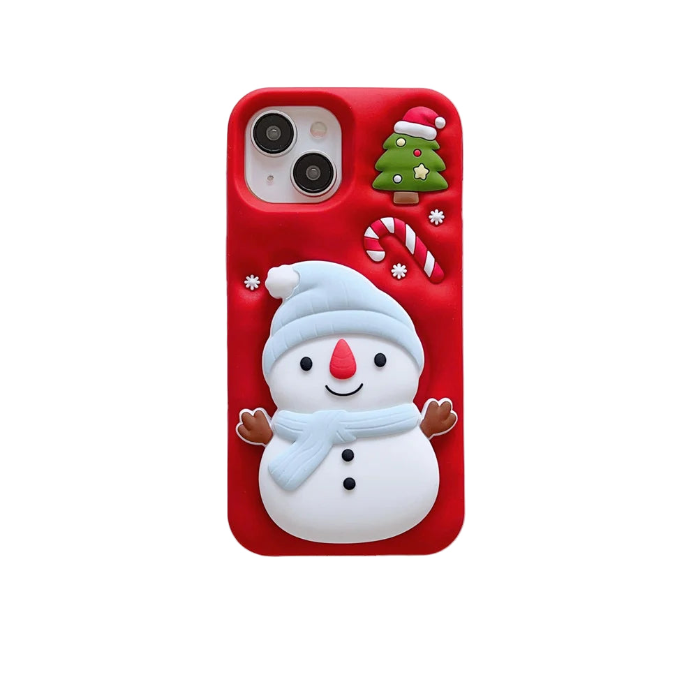 3D Weihnachts Schneemann Hülle für iPhone Pro Max