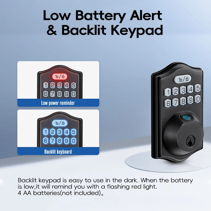 CDOK K6 Tuya Smart Türschloss Fingerabdruck IP65