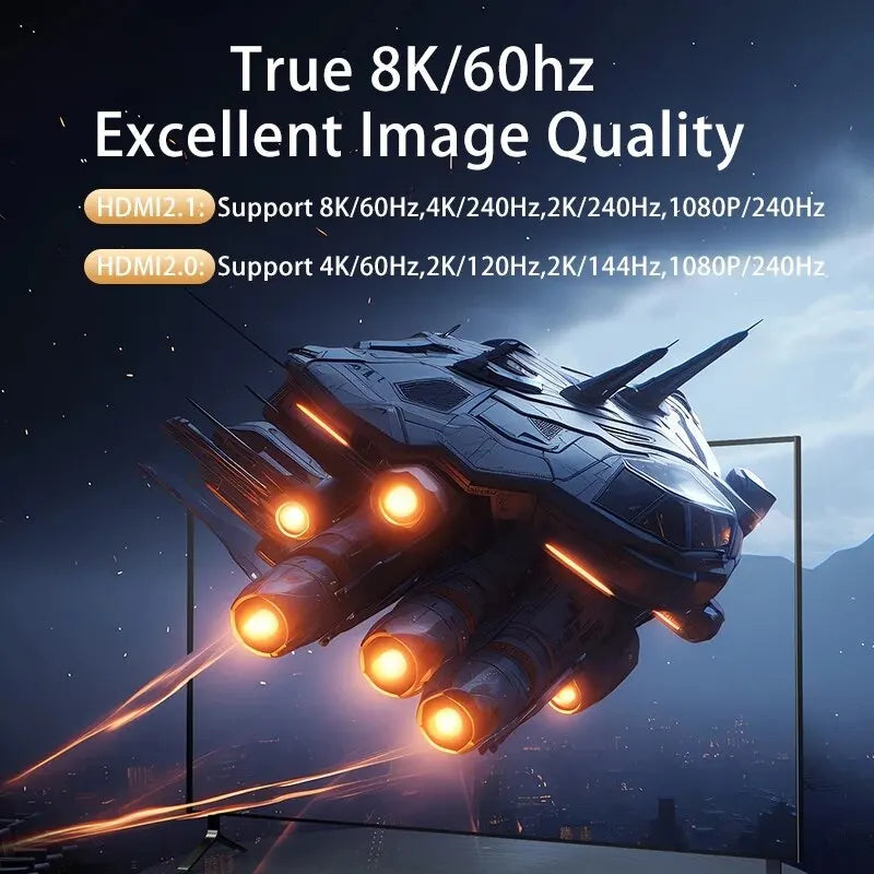 8K HDMI 2.1 Kupferkabel 48Gbps für PS5, Switch