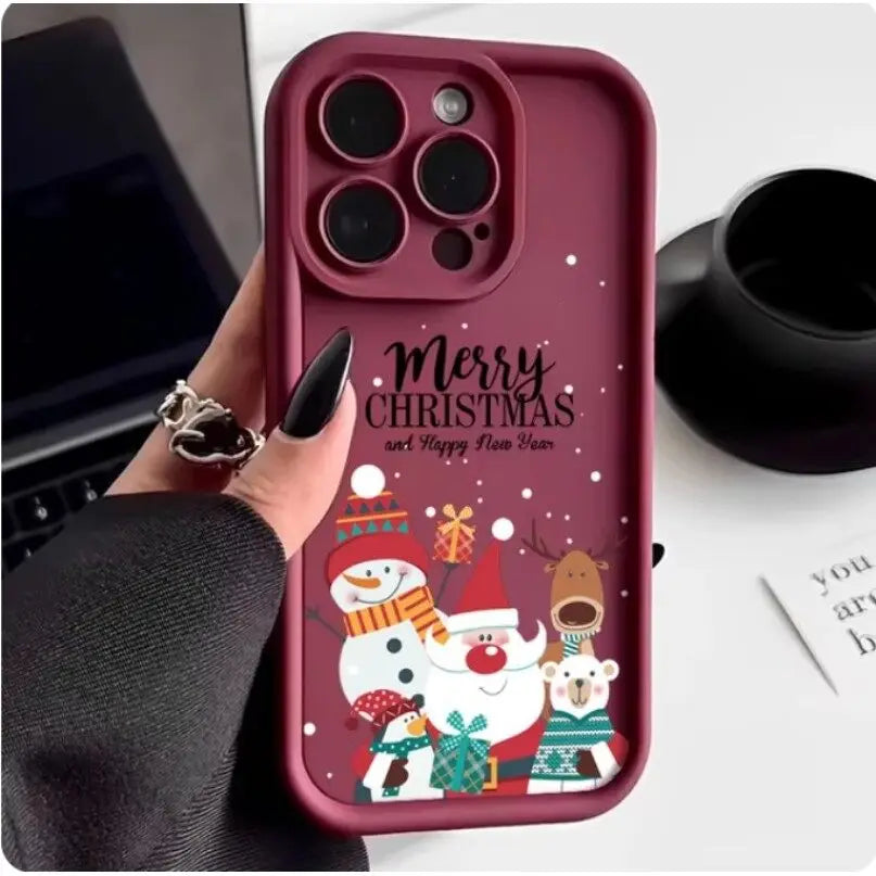 Pixel 9 8 Case Christmas Cartoon Silicone Full Protection Case