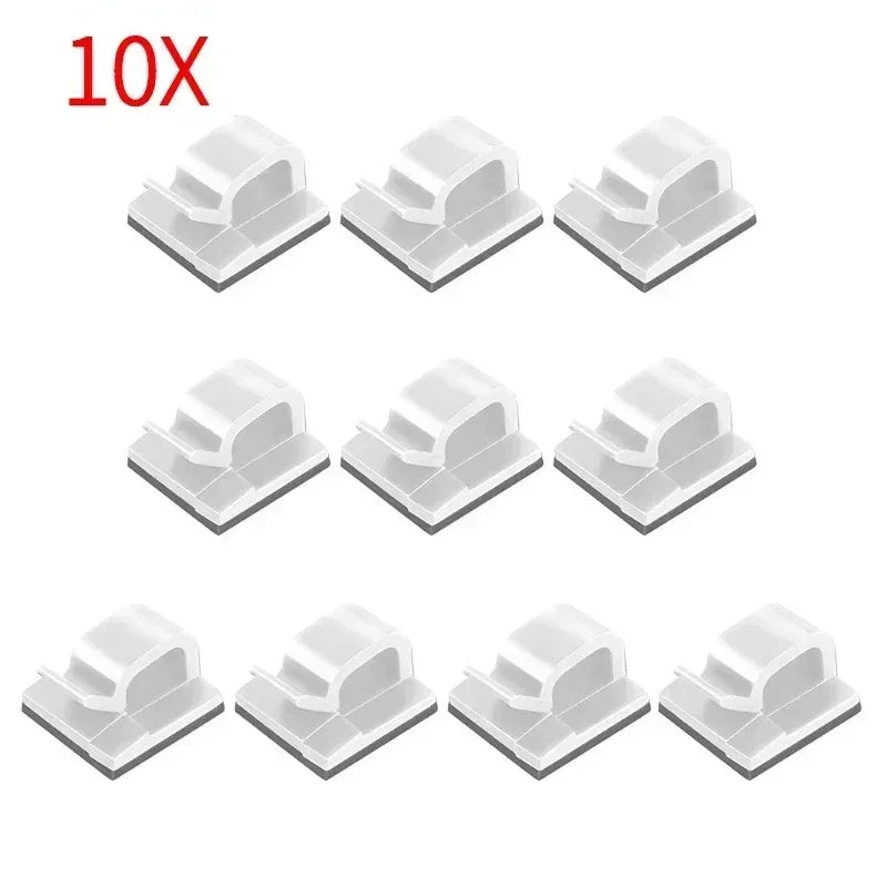 Silicone cable clips, self-adhesive, 10–100 pieces
