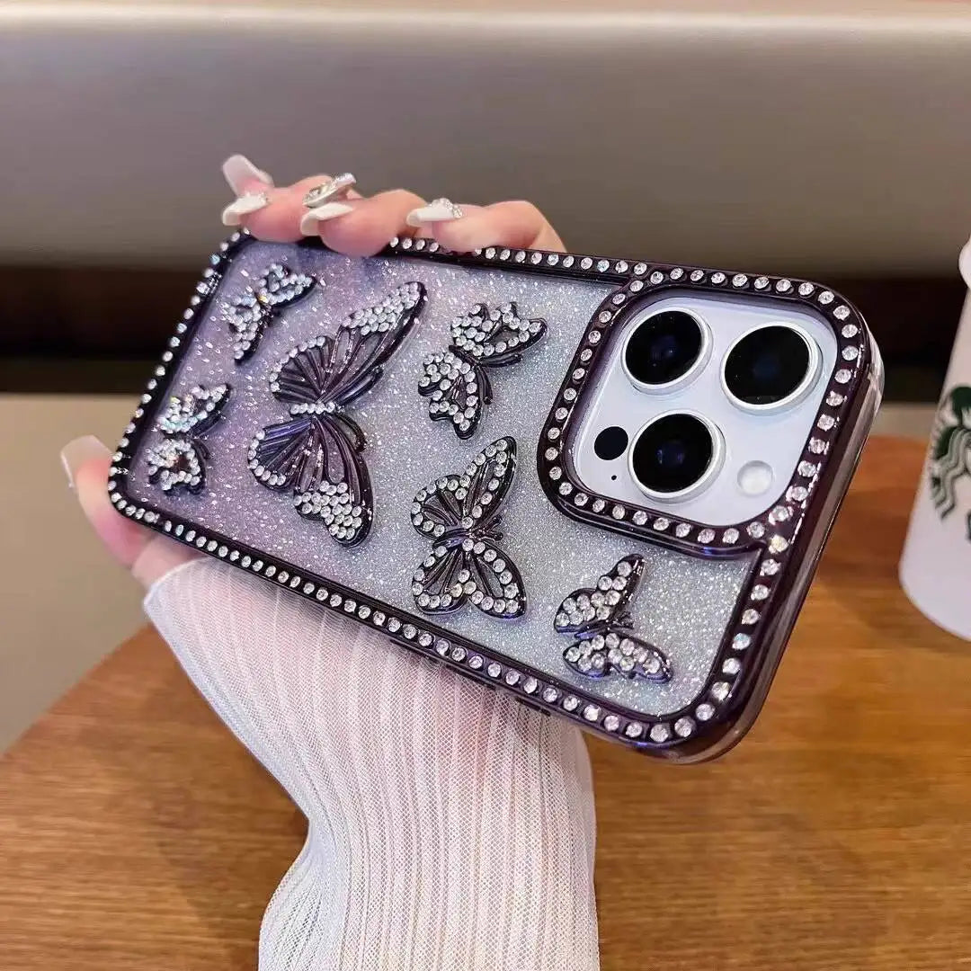 Elegante Handyhülle mit Diamantkamera für iPhone 17