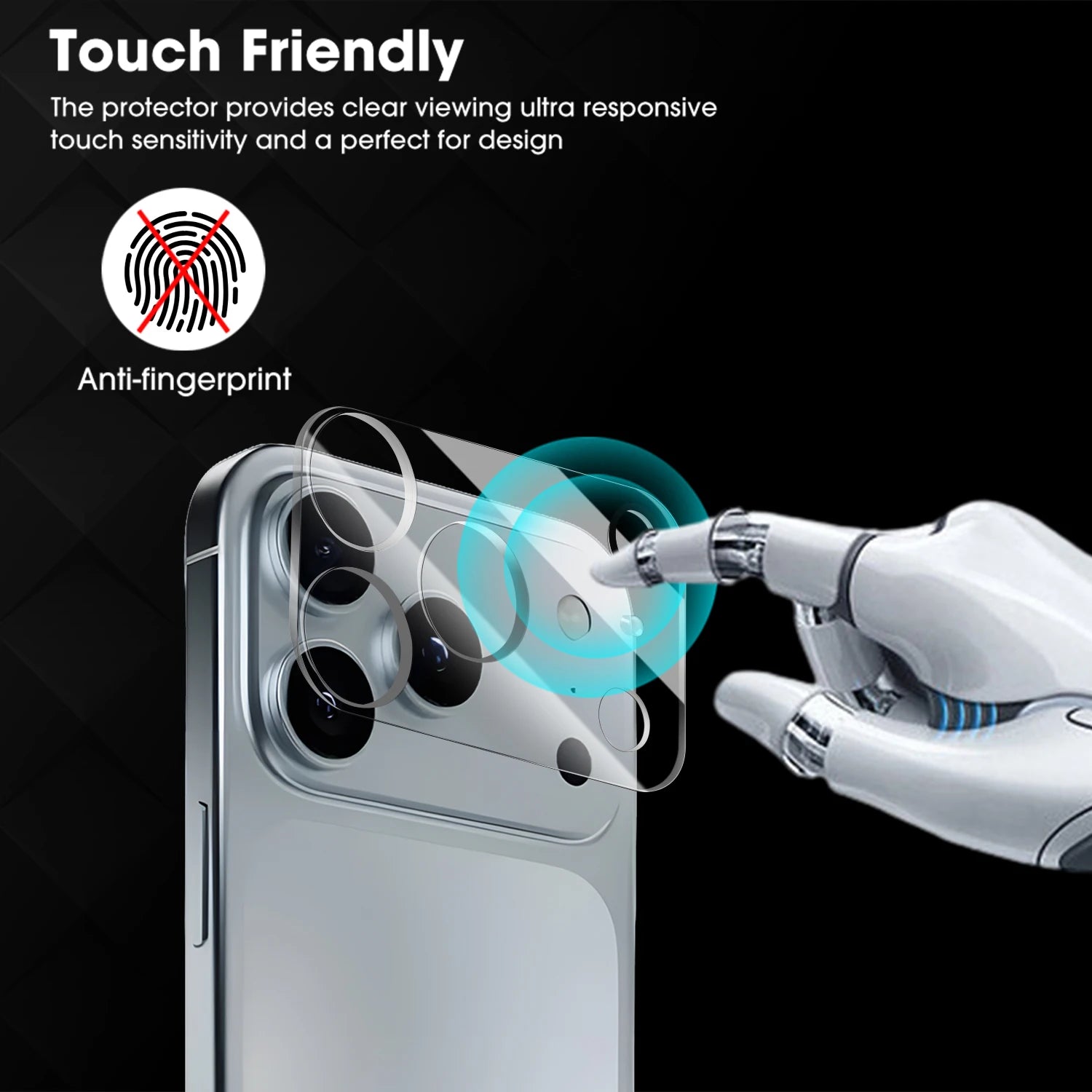 9H tempered glass camera lens protector for iPhone 17 Pro Max