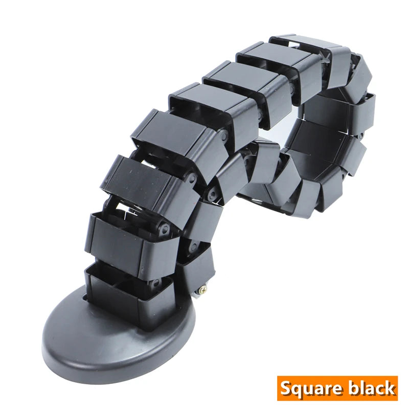 Schwarzes verstellbares Kabelmanagement für Stehpulte