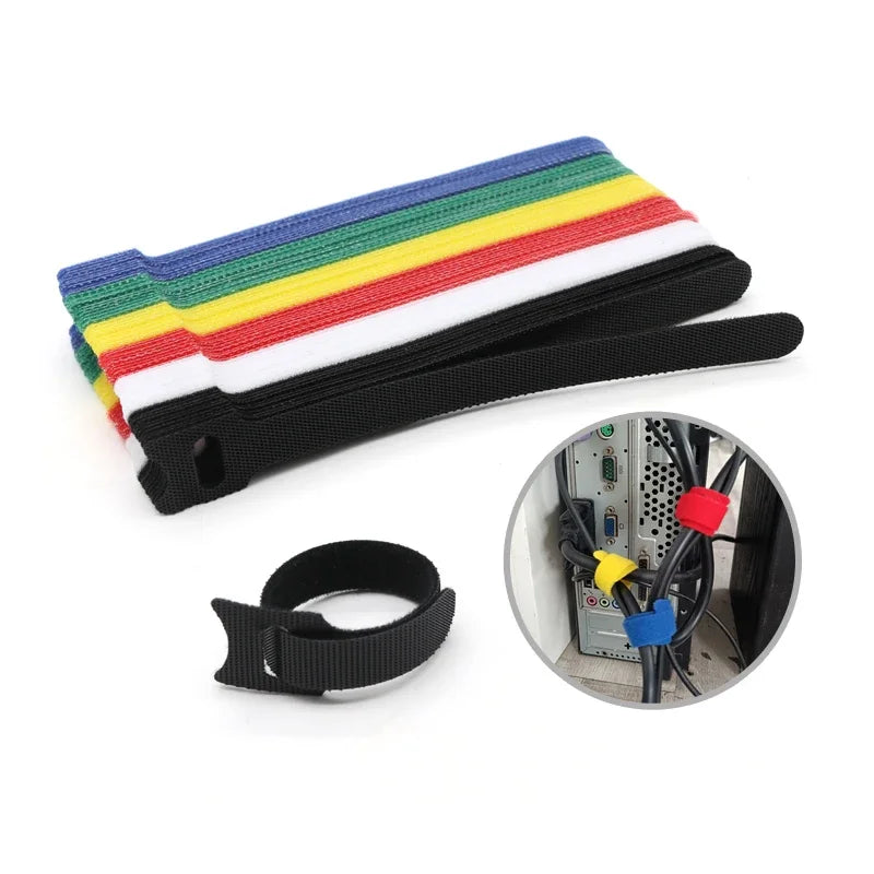 Verstellbare Nylon Kabelbinder 200mm – Wiederverwendbar