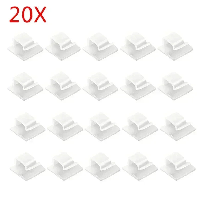 Silicone cable clips, self-adhesive, 10–100 pieces