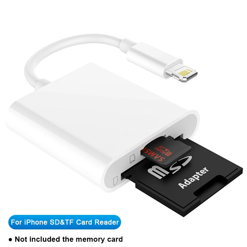 2-in-1 SD TF Kartenleser Adapter für iPhone & Android
