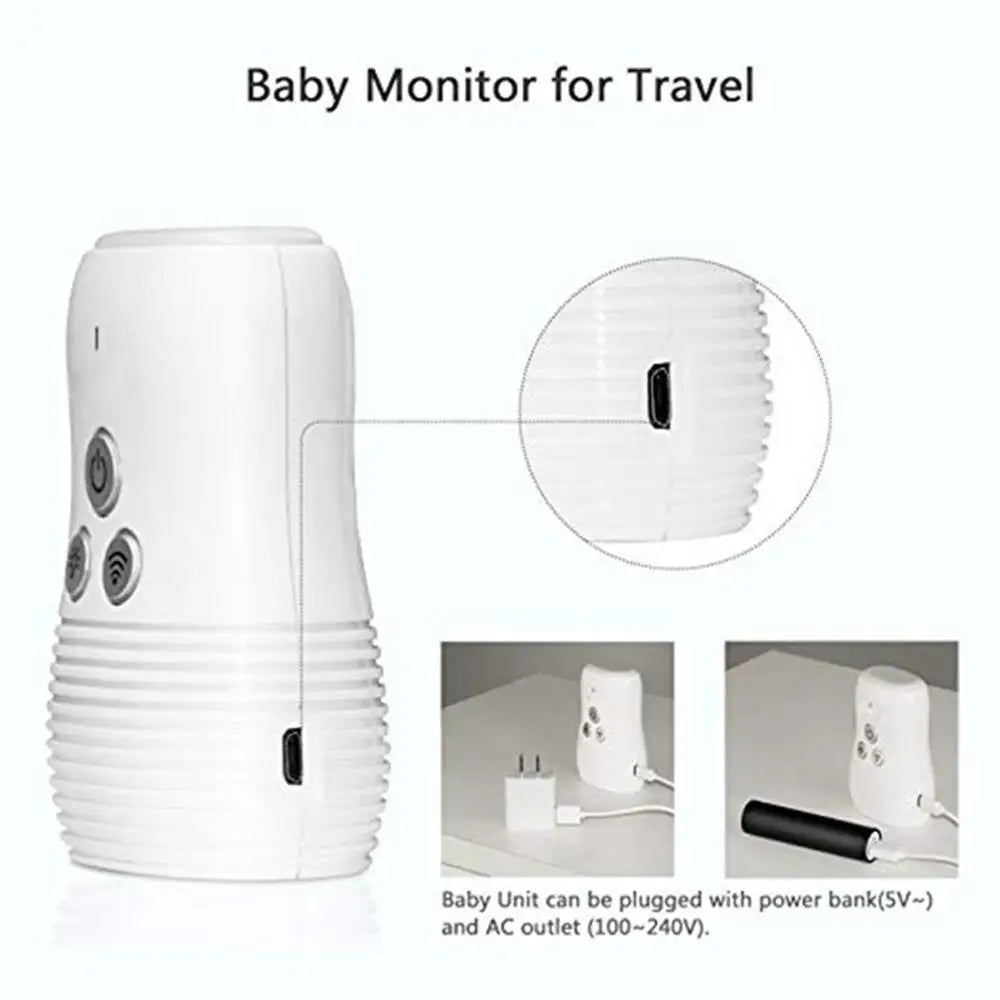 Portable 2.4G Wireless Baby Monitor with Two-Way Audio