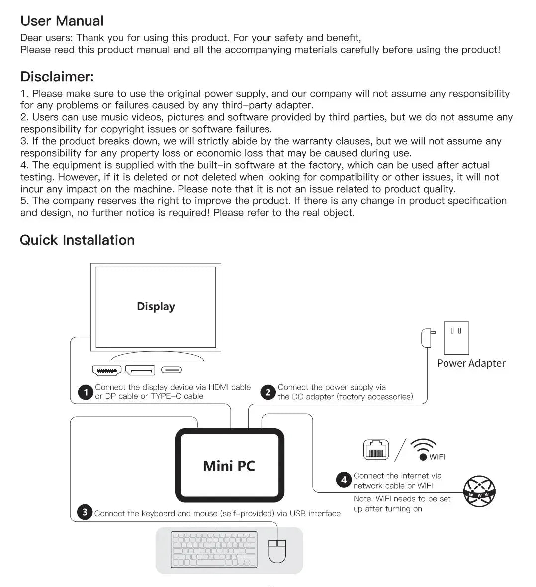 Mini PC i9 Windows 11 Pro 12GB RAM 512GB SSD WiFi 6 BT