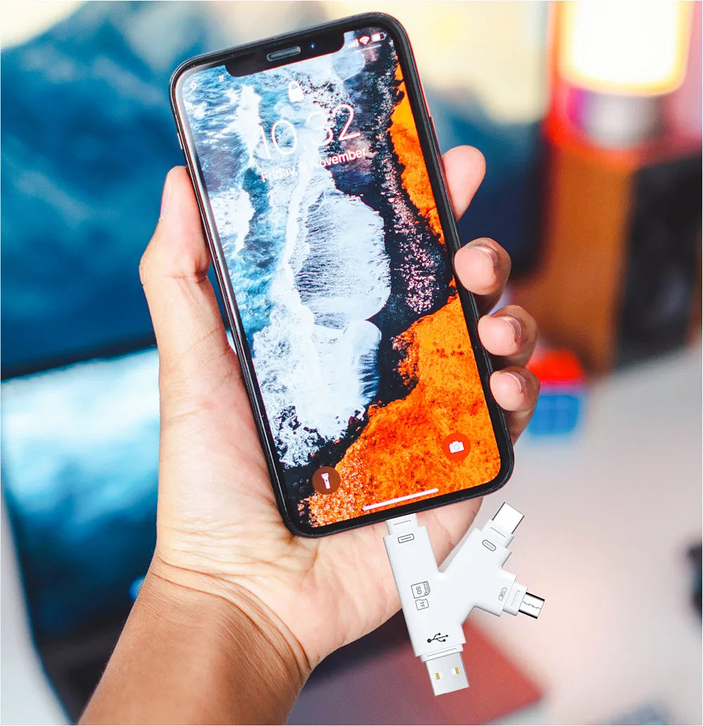 5-in-1 OTG Kartenleser Typ C SD TF iPhone Android