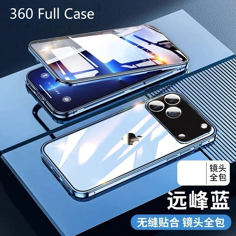 360° Magnet-Hülle aus Glas für iPhone 17 Pro Max