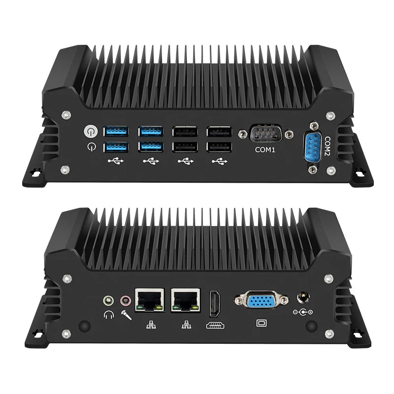 Lüfterloser Mini-PC i5-1235U 12. Gen, 2x LAN, WLAN