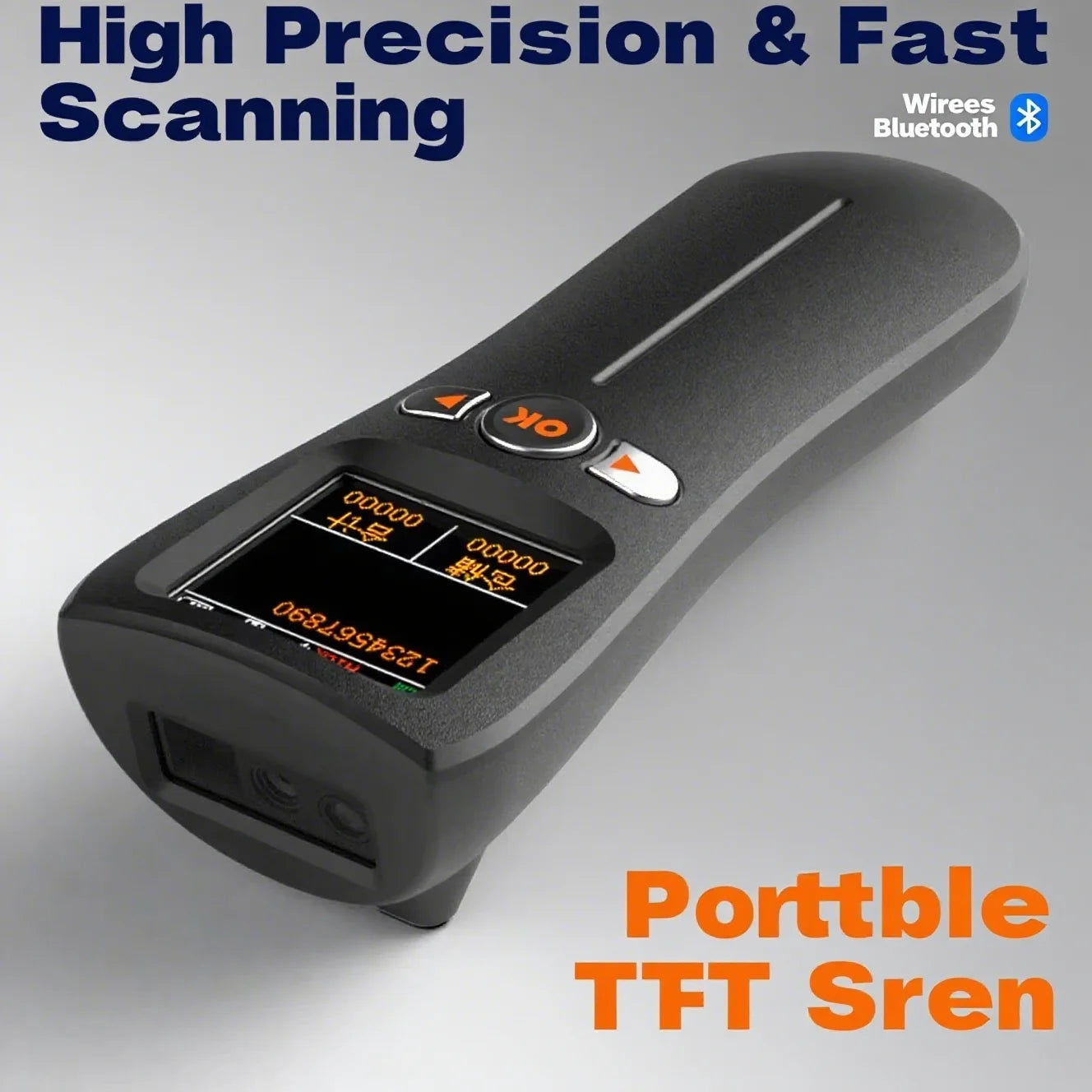 Tragbarer Mini 2D Bluetooth Barcode Scanner Pocket
