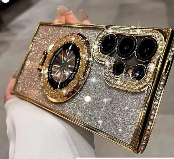 Luxus Glitzer Magsafe Diamant Hülle für Samsung S25
