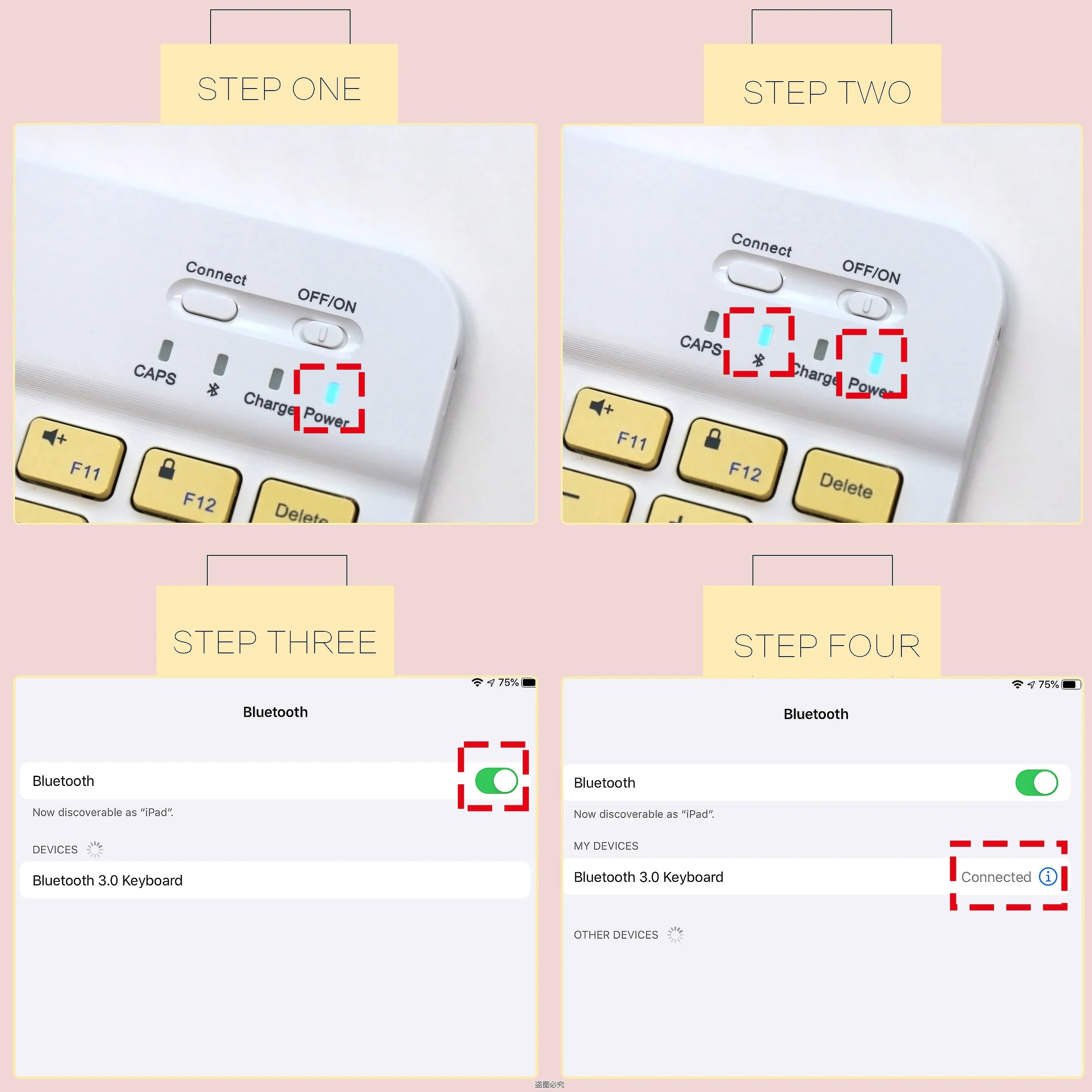 iPad 10 10,9" Bluetooth Tastaturhülle