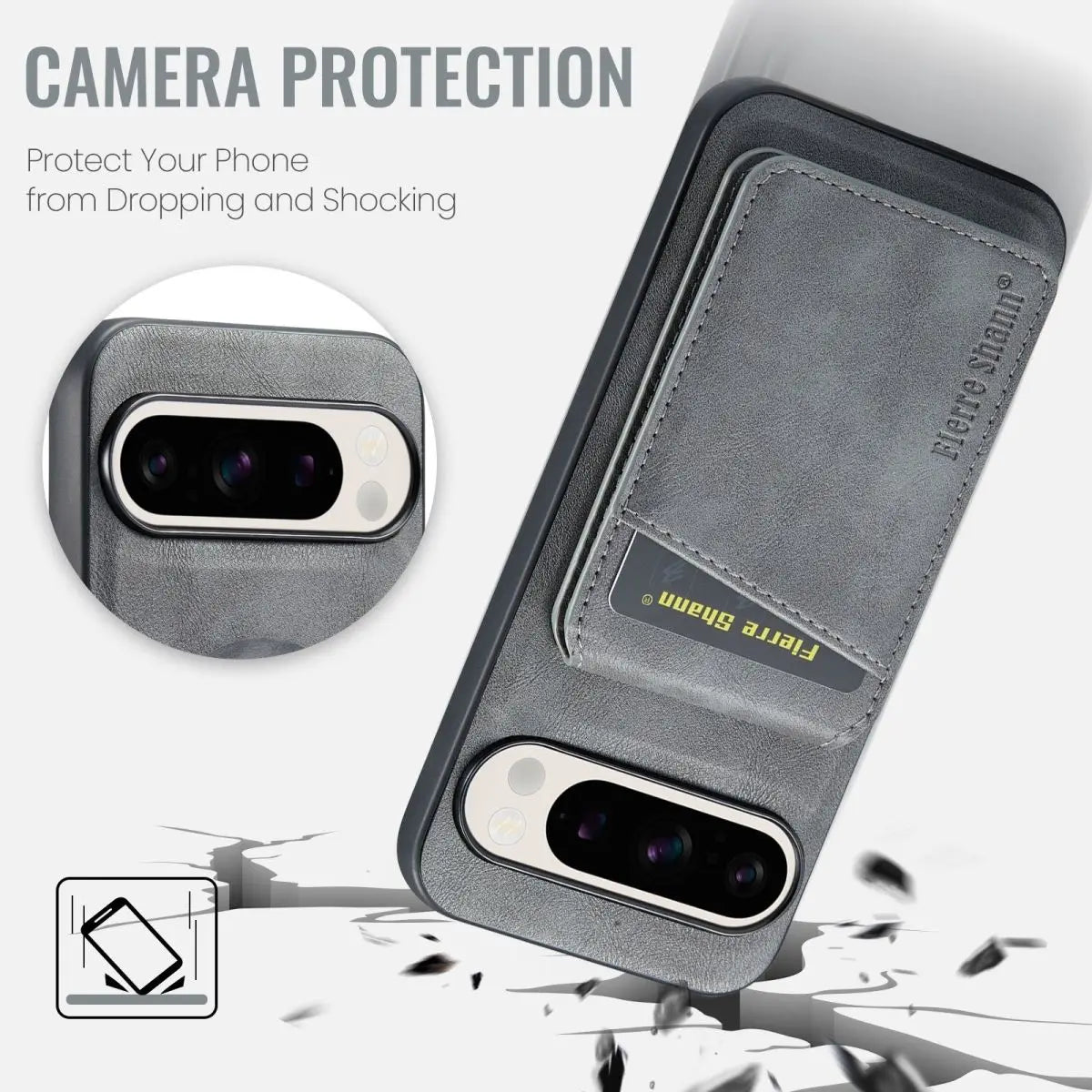 Business Lederhülle mit Kartenfach für Google Pixel 10