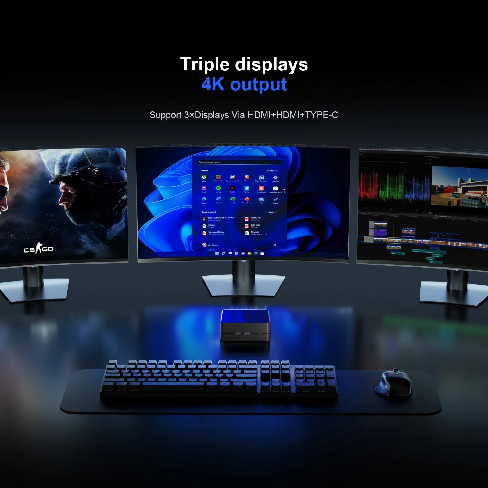 Leistungsstarker Gaming Mini-PC mit SSD & Windows 11