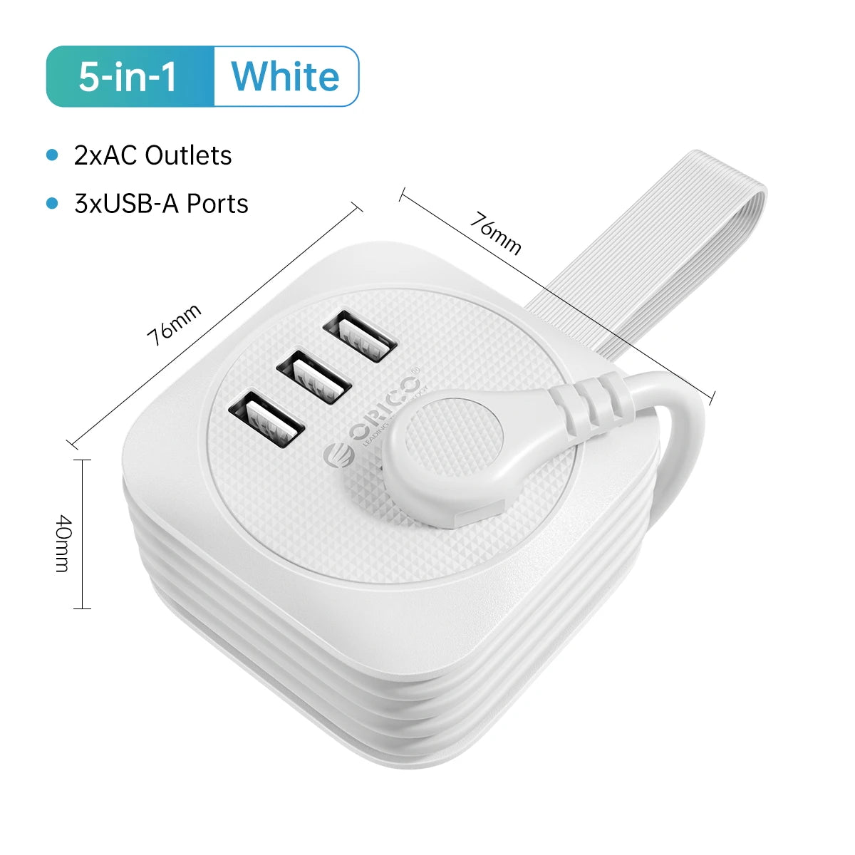 Travel Power Strip with USB-C