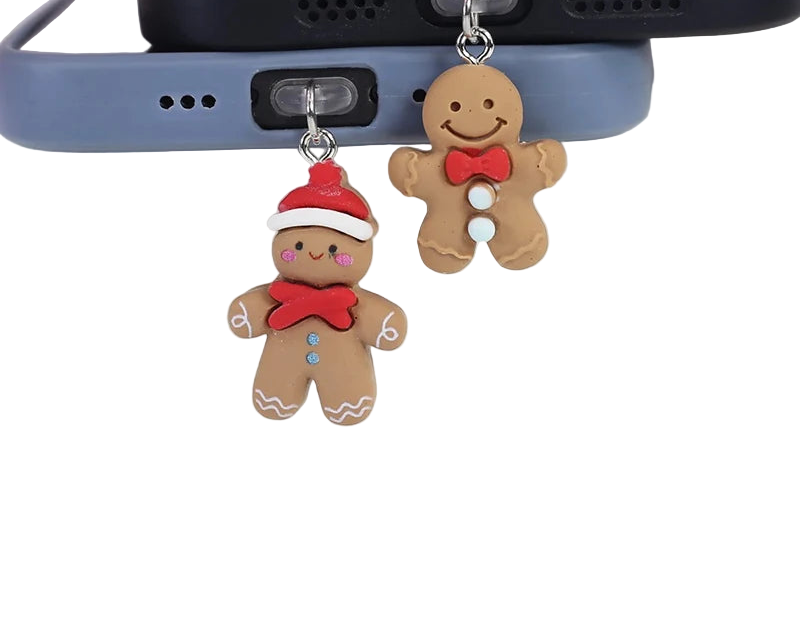 Weihnachts Keks Mann Staubstecker für iPhone Samsung