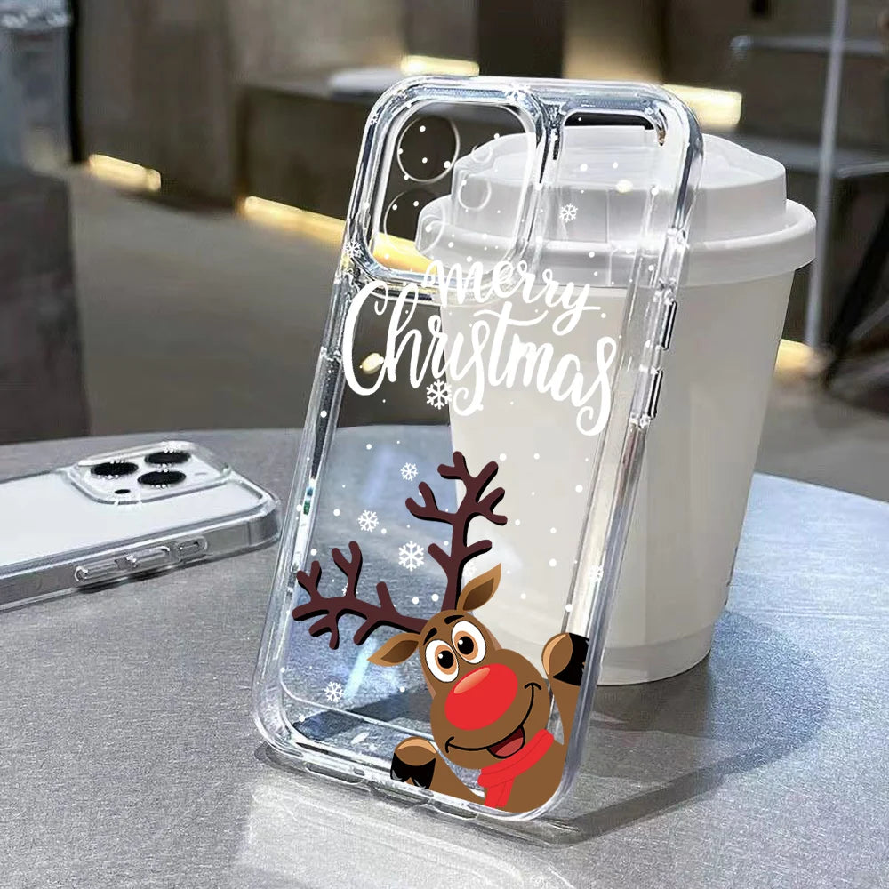 Fröhliche Weihnachtsbaum Santa Handyhülle für Samsung S25