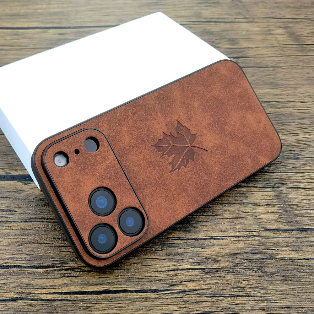 Luxuriöse Lederhülle für iPhone 17 Pro Max