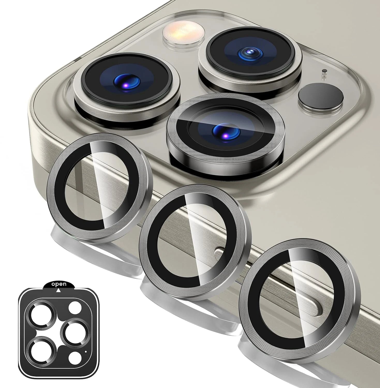 Glitzer-Diamant Kameraobjektivschutz für iPhone – NYFundas