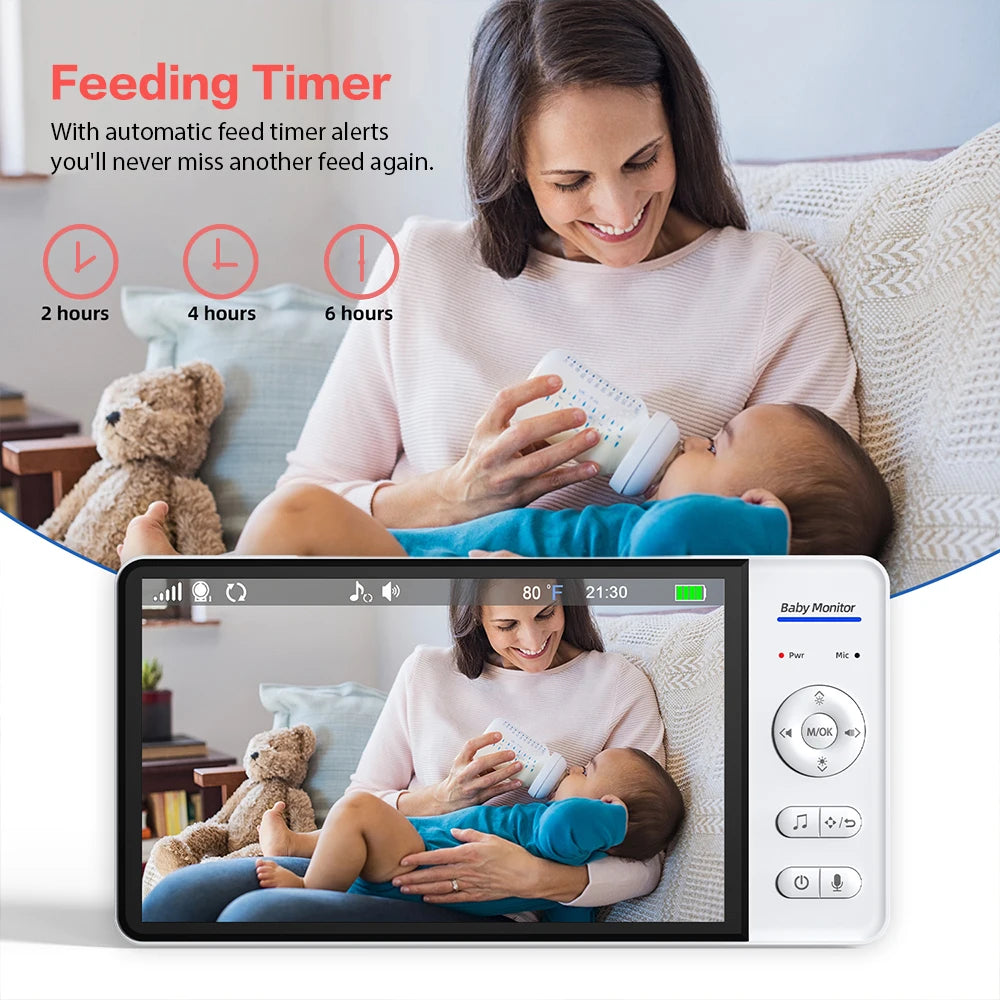 7'' Kabelloser HD Baby Monitor mit 4X Zoom
