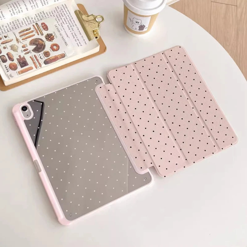 Polka Dots iPad Case Black