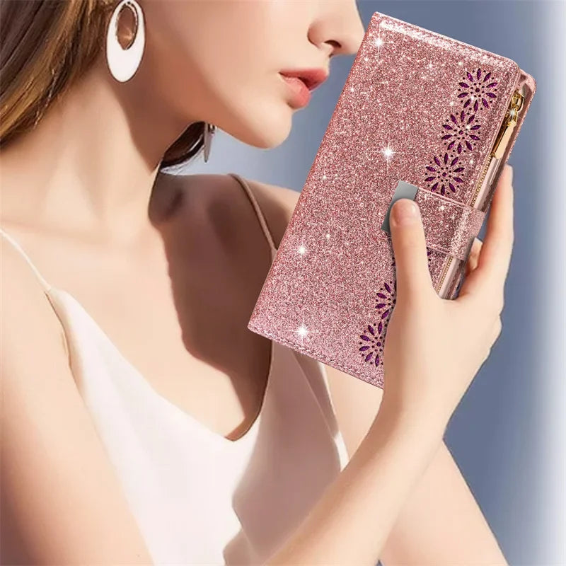 Zipper Leder Flip Brieftasche Hülle für iPhone 17