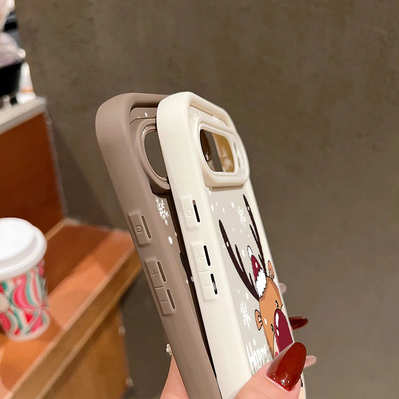 Weiche TPU Weihnachtshülle für Google Pixel 7 8 und 9 Serie stoßfest flexibel passgenau mit Hirschmotiv rutschfestes Silikon Case