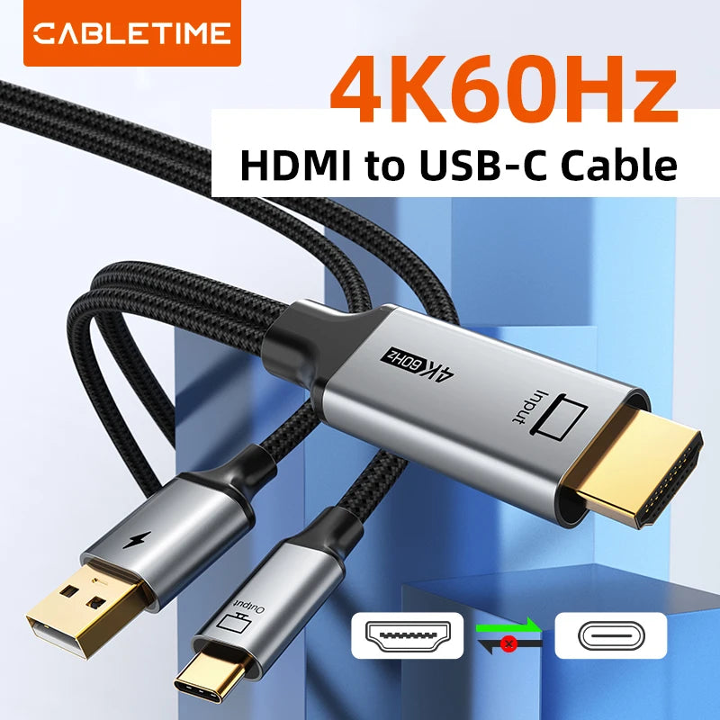 HDMI zu USB-C Kabel 4K60Hz für Spielekonsole