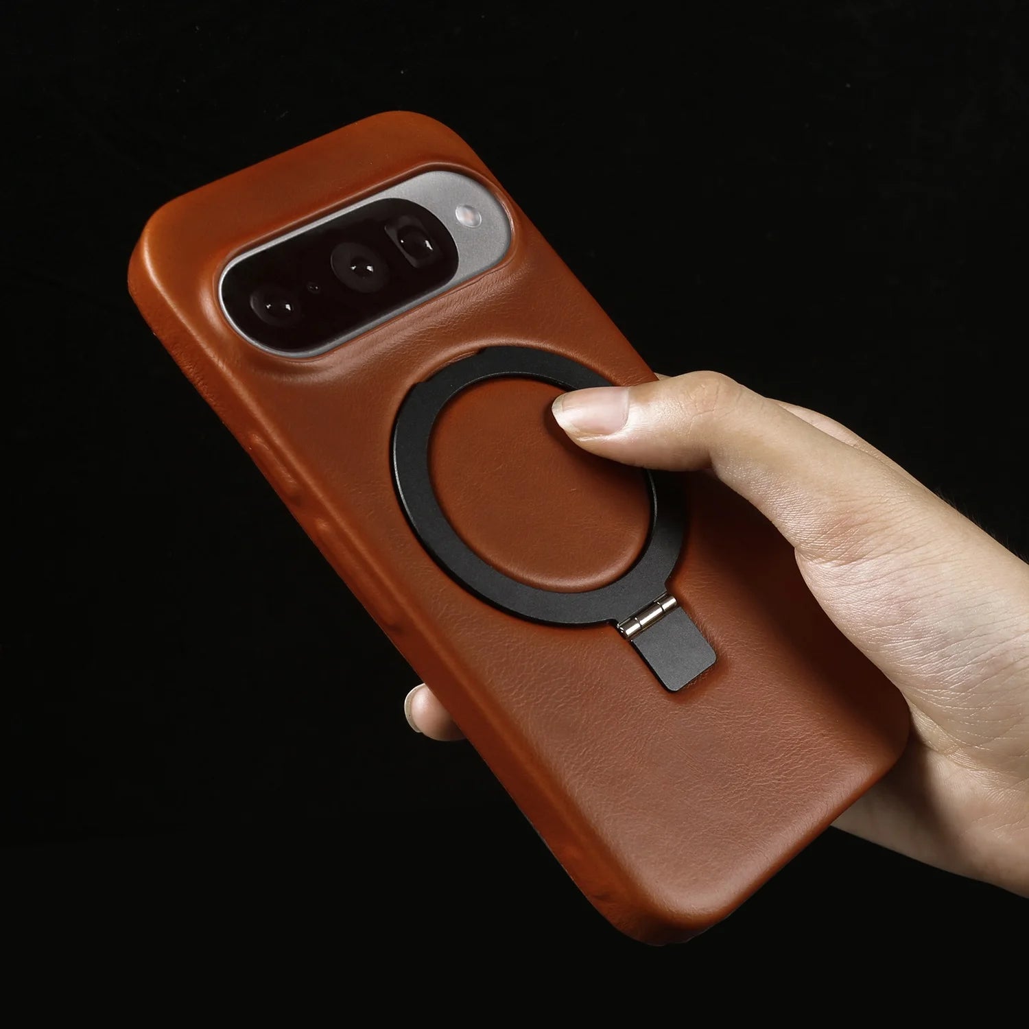 Luxus Lederhülle mit Magnethalter für Google Pixel 10