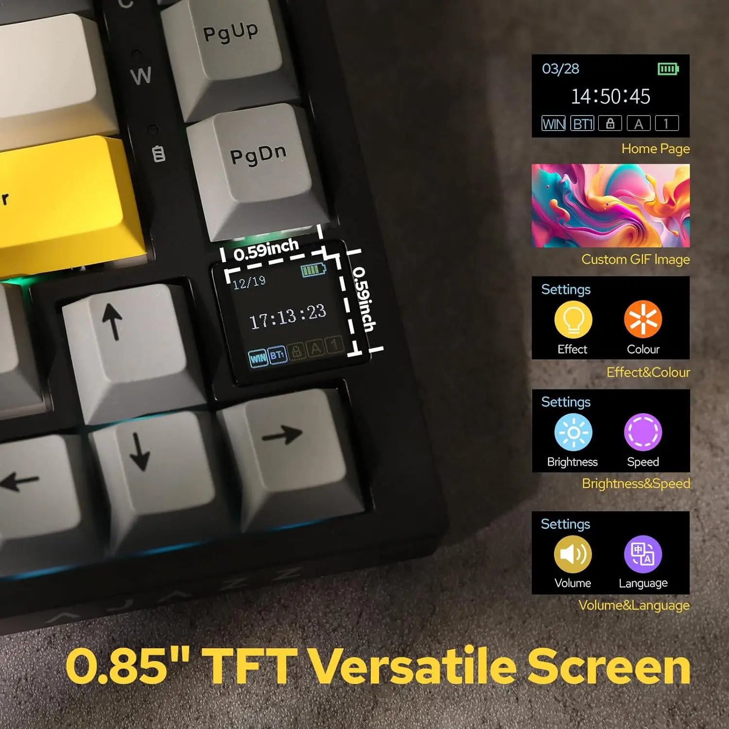 Ajazz AK820 Pro Gaming-Tastatur 3in1