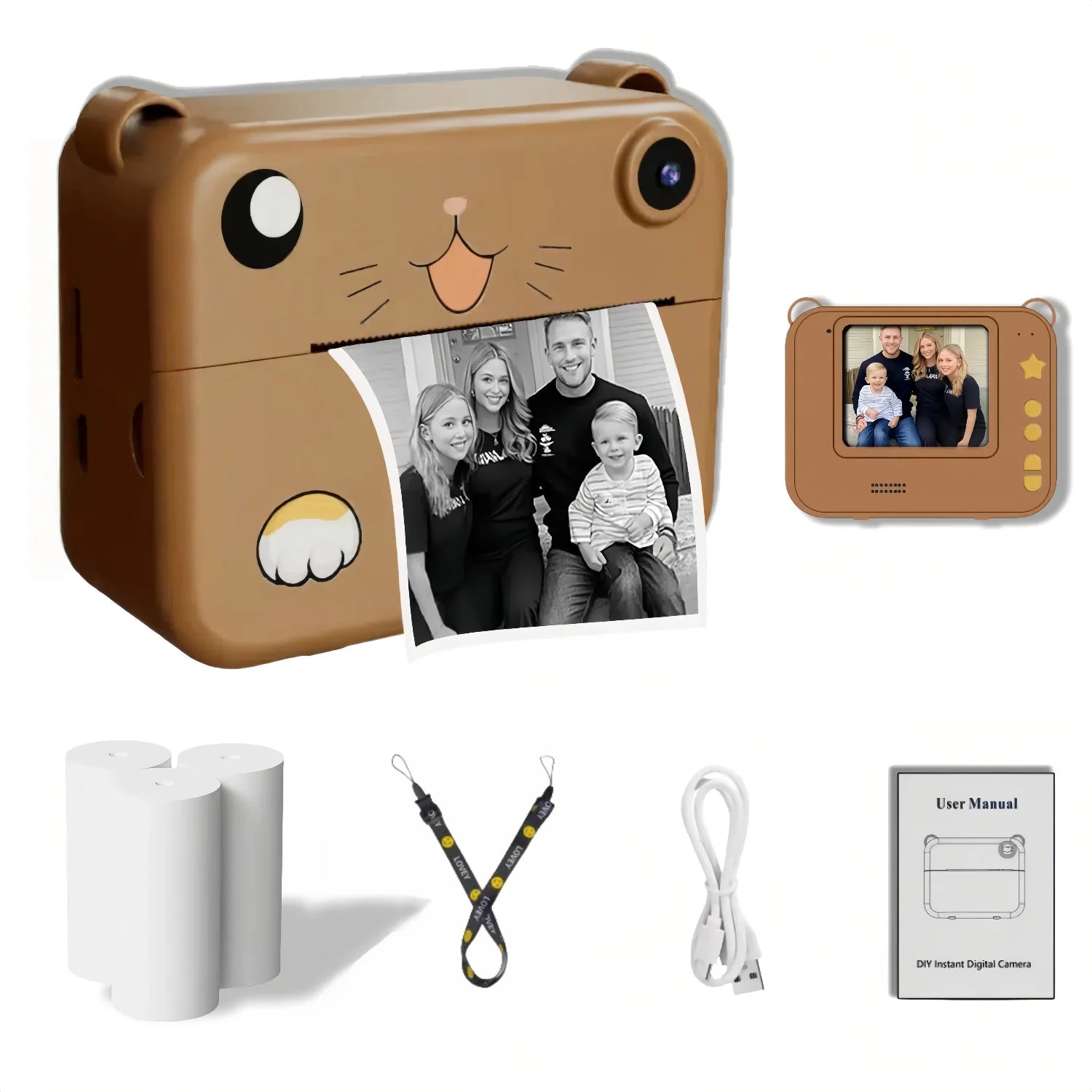 Kinder Digitalkamera Sofortdruck 1080P HD Mini