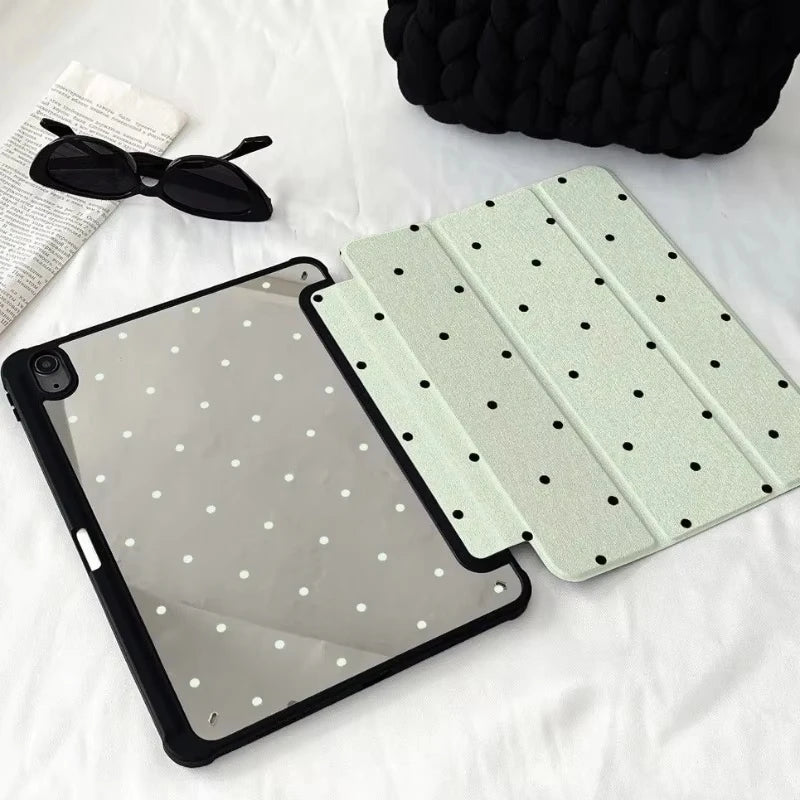 Polka Dots iPad Case Black