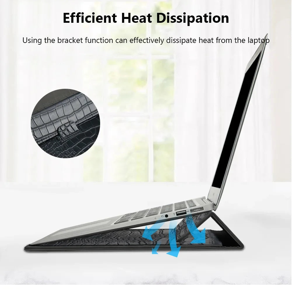 Krokodil-Leder Laptop Sleeve MacBook