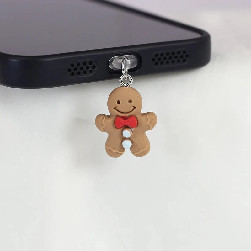 Christmas Cookie Man Dust Plug for iPhone Samsung