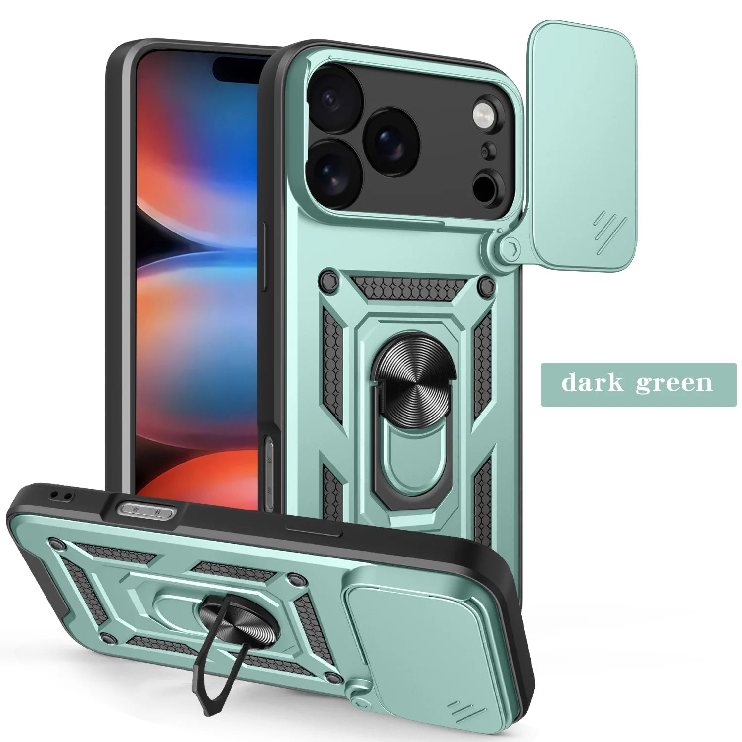 Militärische Schutzhülle mit Ring für iPhone 17 Pro Max