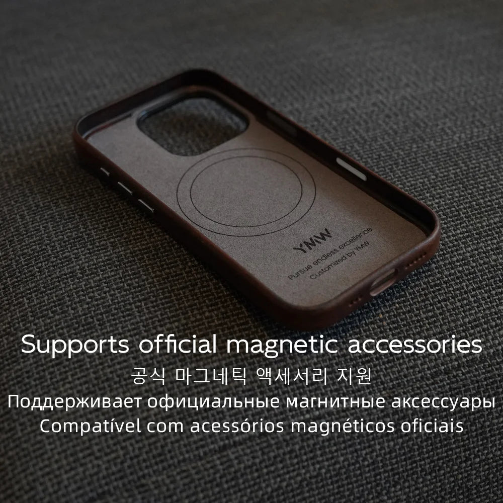 Echtleder Hülle magnetisch für iPhone 17 Serie