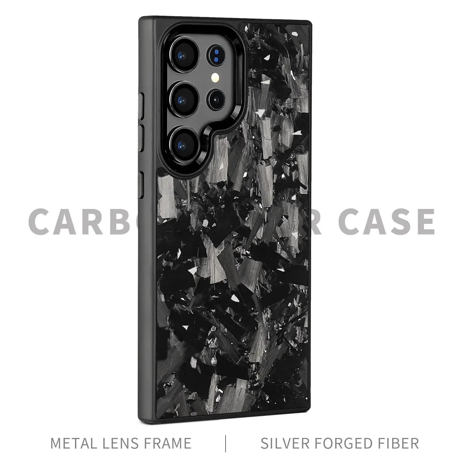 Glänzende Kohlefaser Hülle für Galaxy S25 Ultra