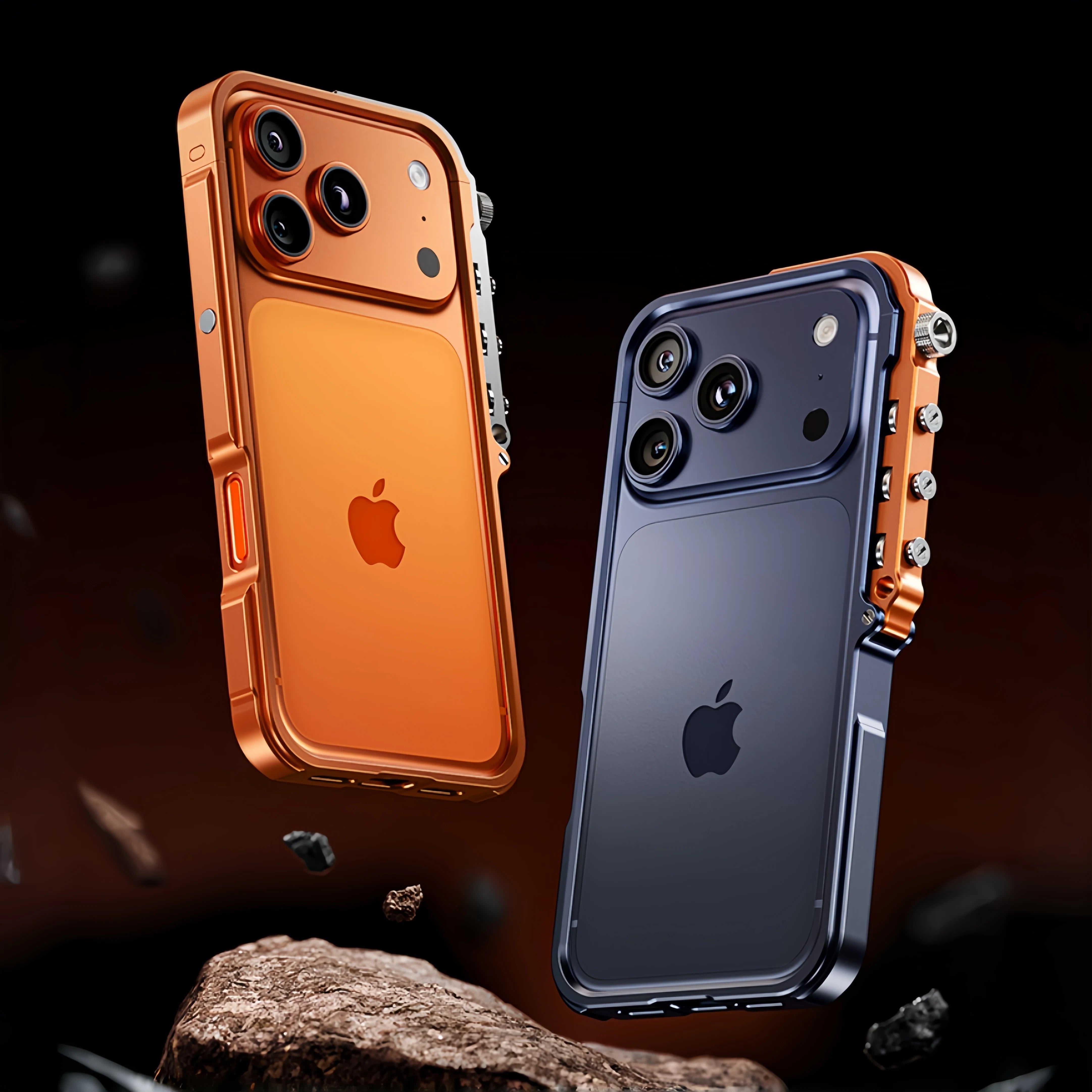 iPhone 17 Pro Max Metallrahmen Cyberpunk Stoßfeste Hülle