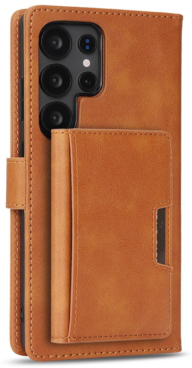 3-in-1 Leder Wallet Hülle für Samsung Galaxy