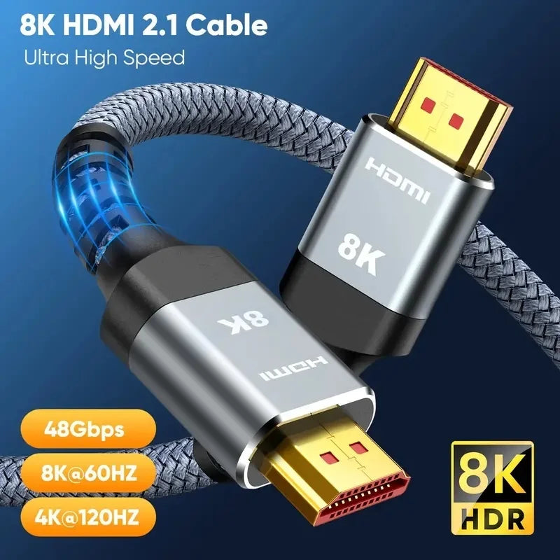 Langes HDMI 2.1 Kabel 8K60Hz 4K120Hz Ultra Speed