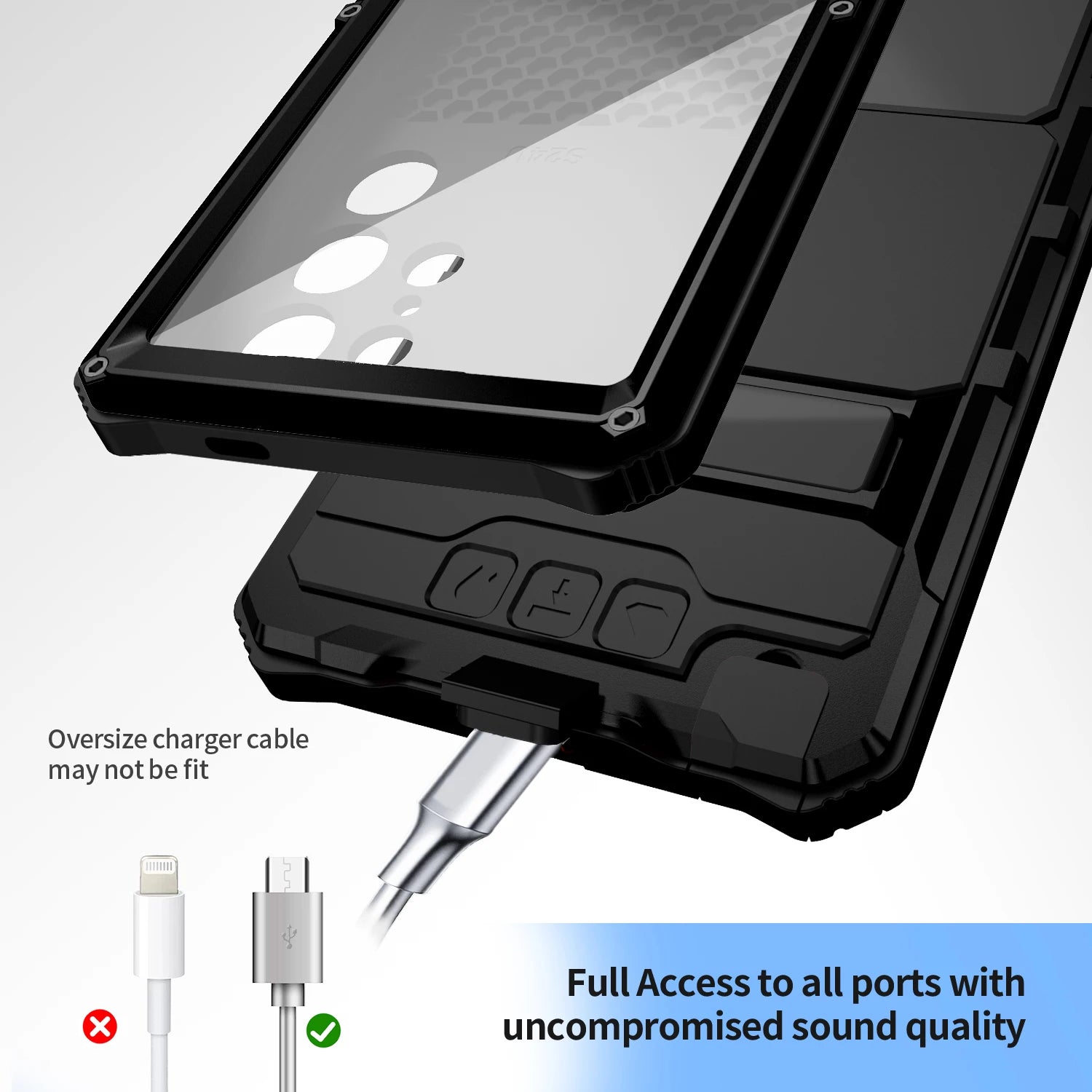 Heavy-Duty Aluminium Metall Hülle für Samsung S25 Ultra