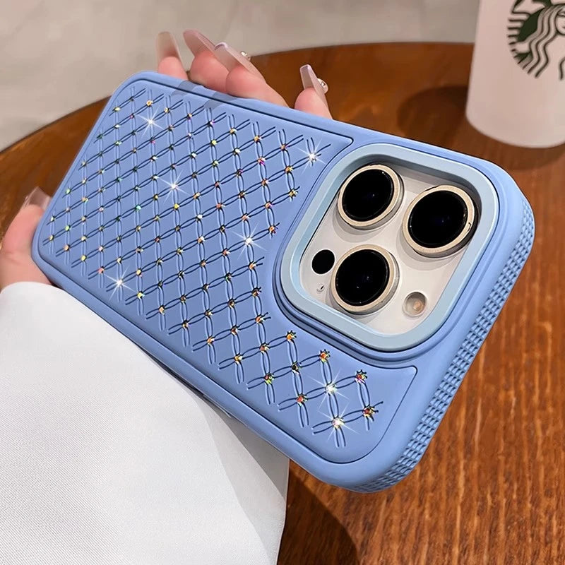 Luxus Glitzer Strass Gitter Hülle für iPhone 17