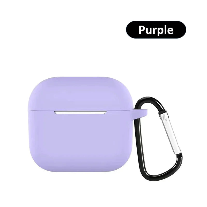Silicone protective case with buckle for AirPods series