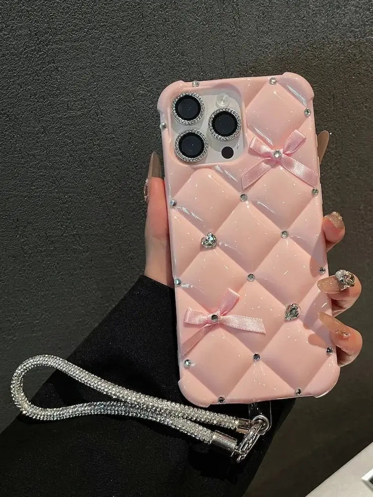 Luxus Glitzer Case mit Diamant Kette für iPhone 17 Pro Max