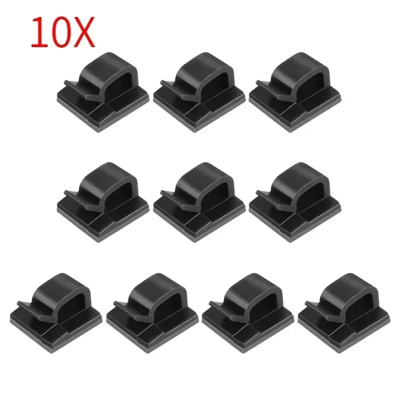 Silicone cable clips, self-adhesive, 10–100 pieces