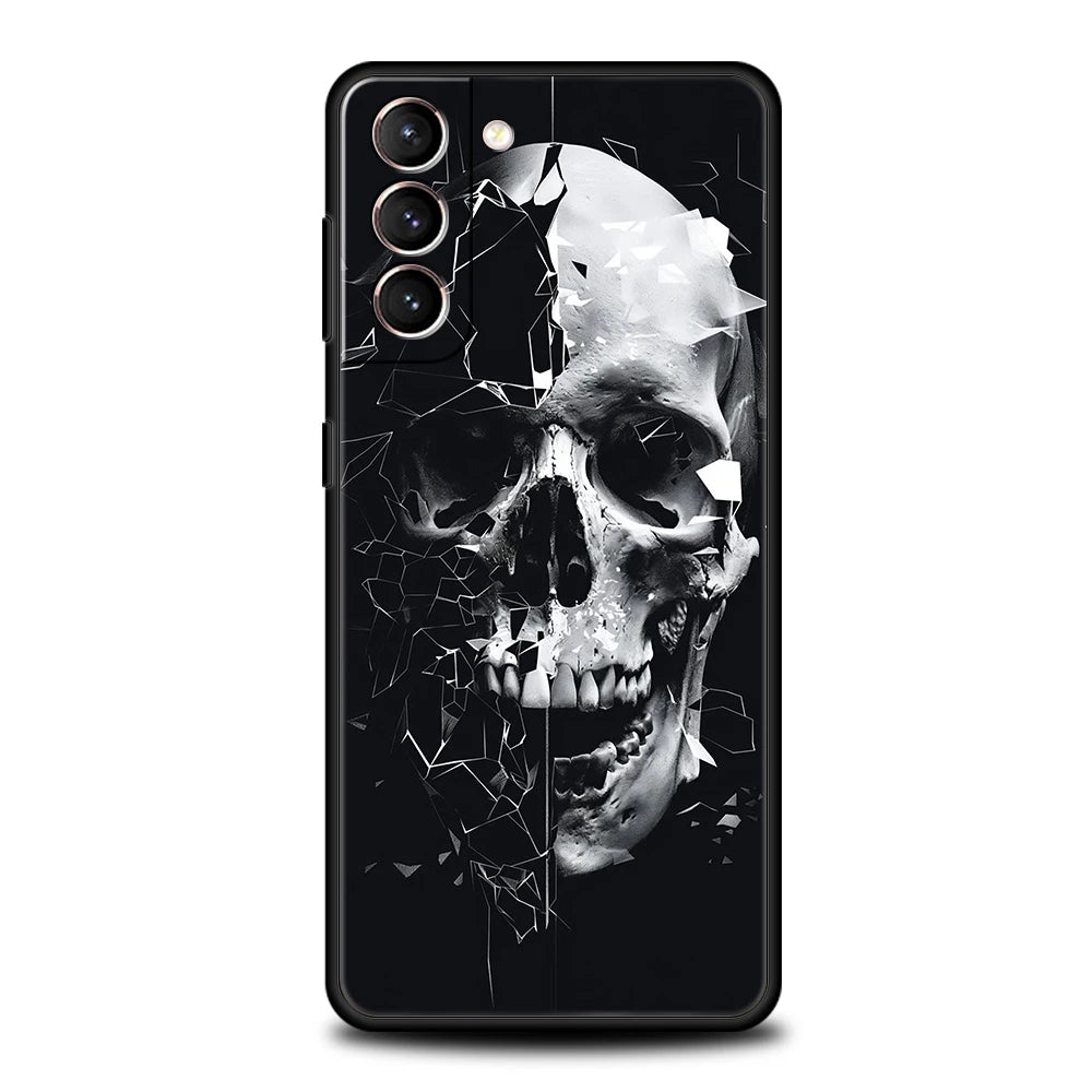 Schädel Handyhülle Schwarz Für Samsung Galaxy